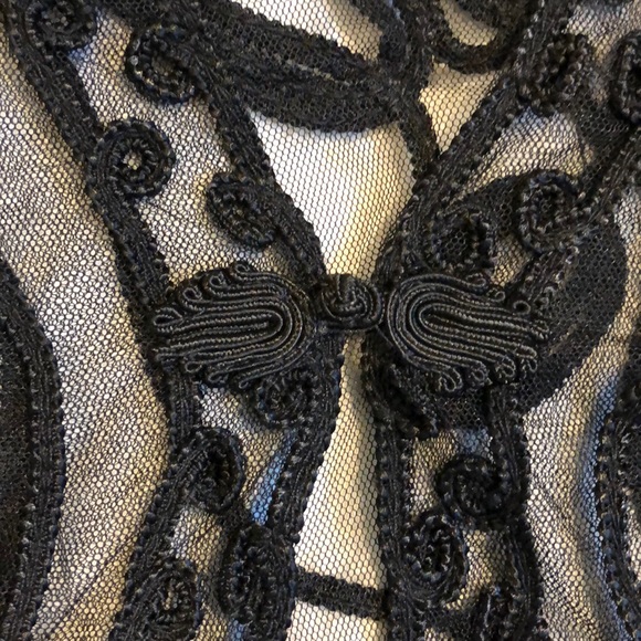 Valenti Sheer Lace Black Cardigan - Picture 4 of 4